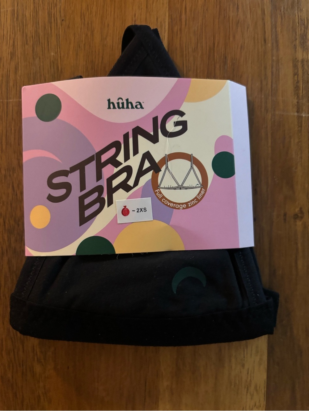 Huha String /  Black Triangle Bralette